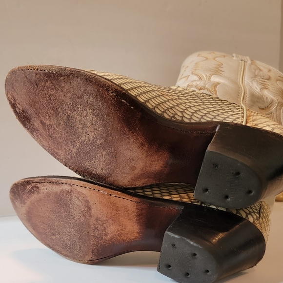 Dan Post Womens tan leather boots size 6.5M - Picture 9 of 12